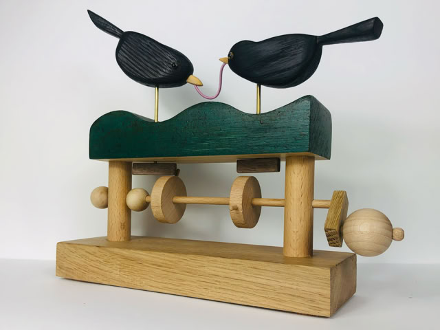 Black Bird automata by Lisa Slater